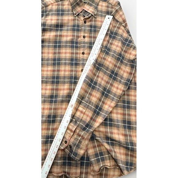 Orvis Signature Men’s Flannel Shirt Large Plaid Button Down Warm Hiker Outdoor - Picture 7 of 8